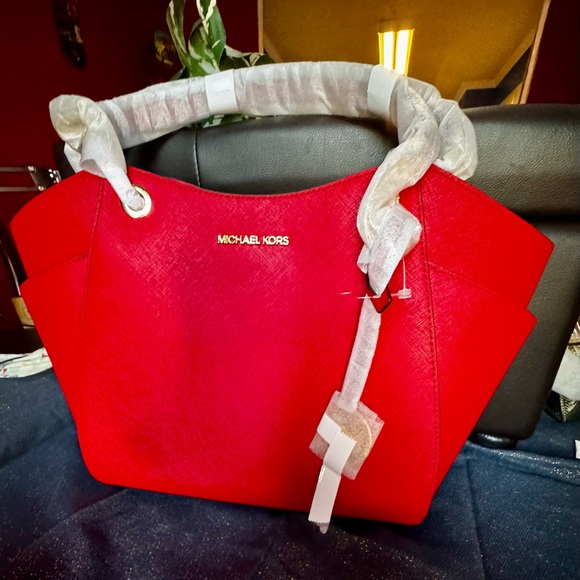 MICHAEL Michael Kors Red Structured Tote - Picture 2 of 13